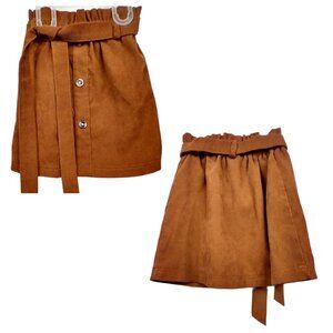 Girls Brown Corduroy Skirt Size: 4-5Y